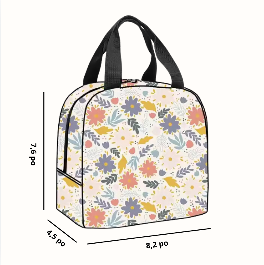 Image of Boîte à lunch (fleurs colorées)