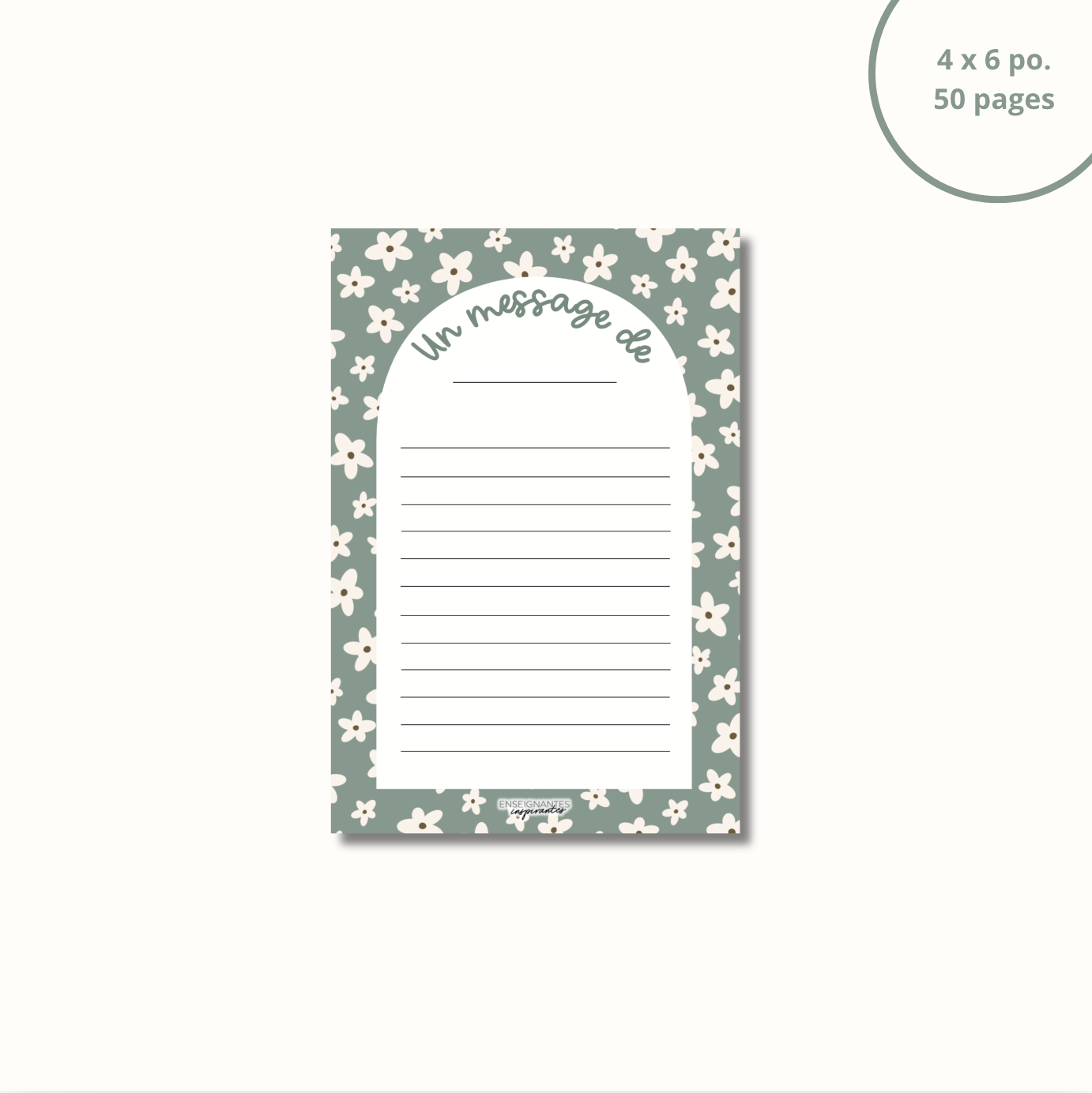 Image of Bloc-note - Un message de (Sauge)