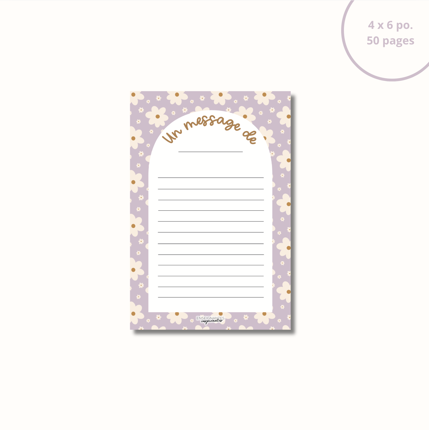 Bloc-note - Un message de (Marguerites lilas)