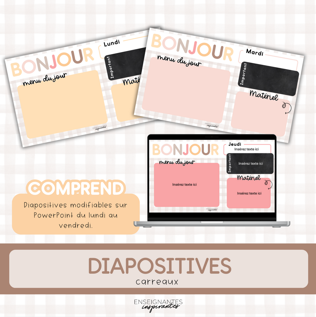 Diapositives (carreaux)