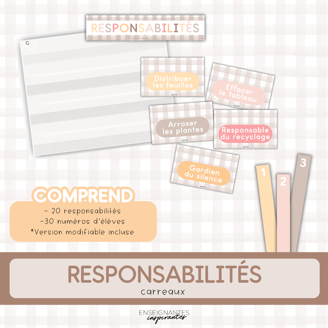 Responsabilités de classe (carreaux)