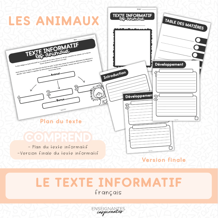 Texte informatif (Les animaux)