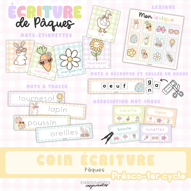 Coin écriture (Pâques)