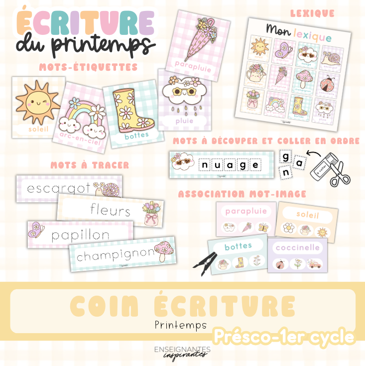 Coin écriture (Printemps)