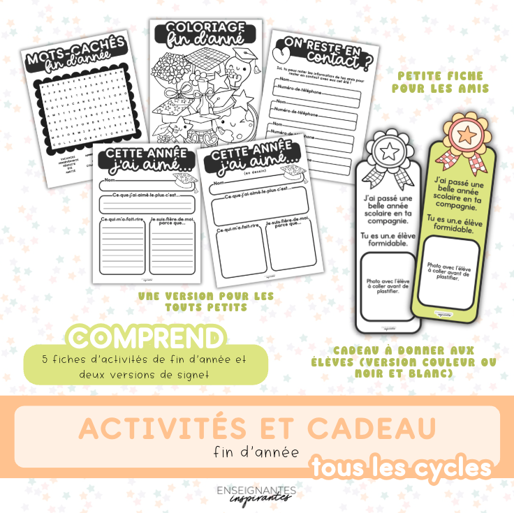 Activités et cadeau de fin d'année