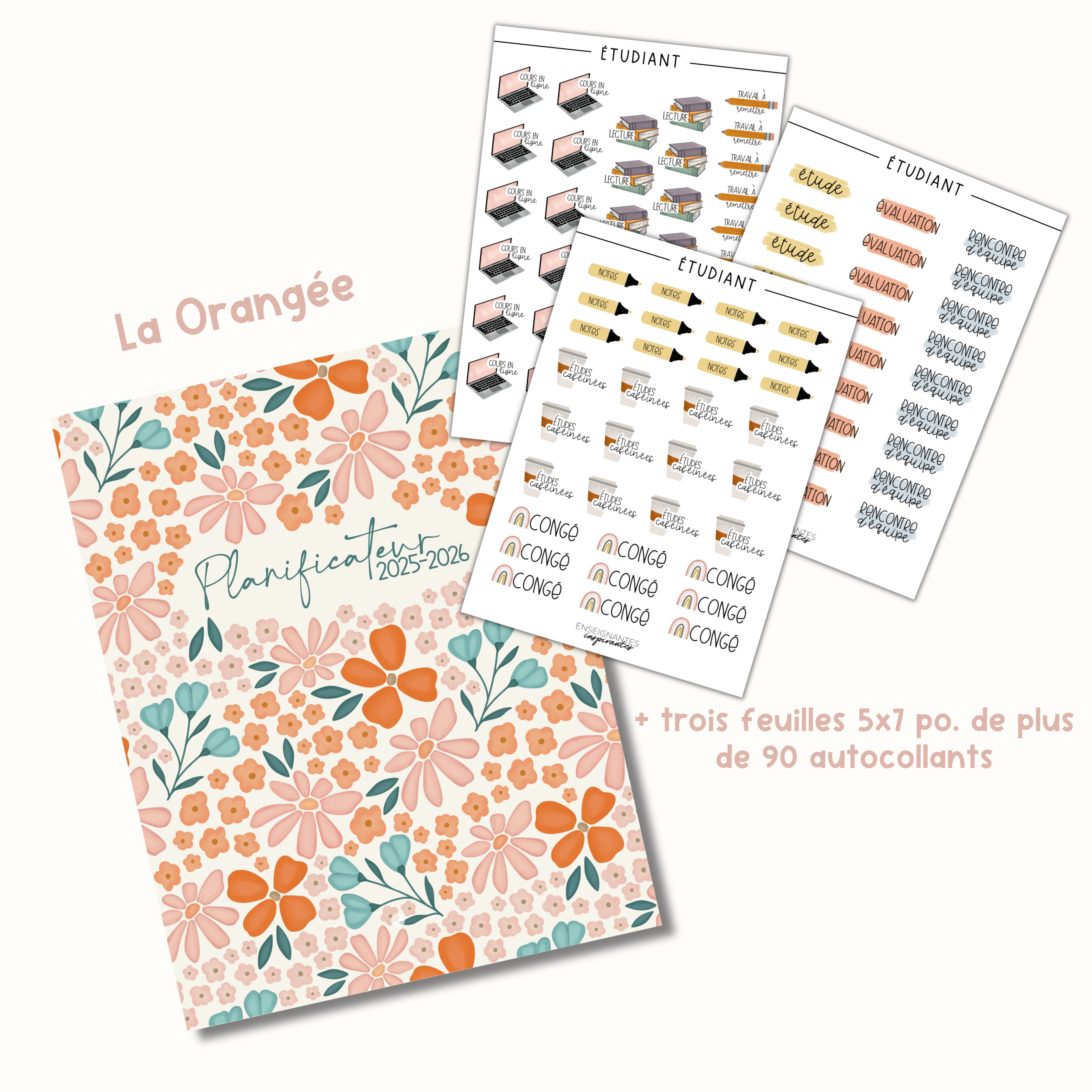 Image of Planificateurs pour enseignant (7 cases) 2025-2026