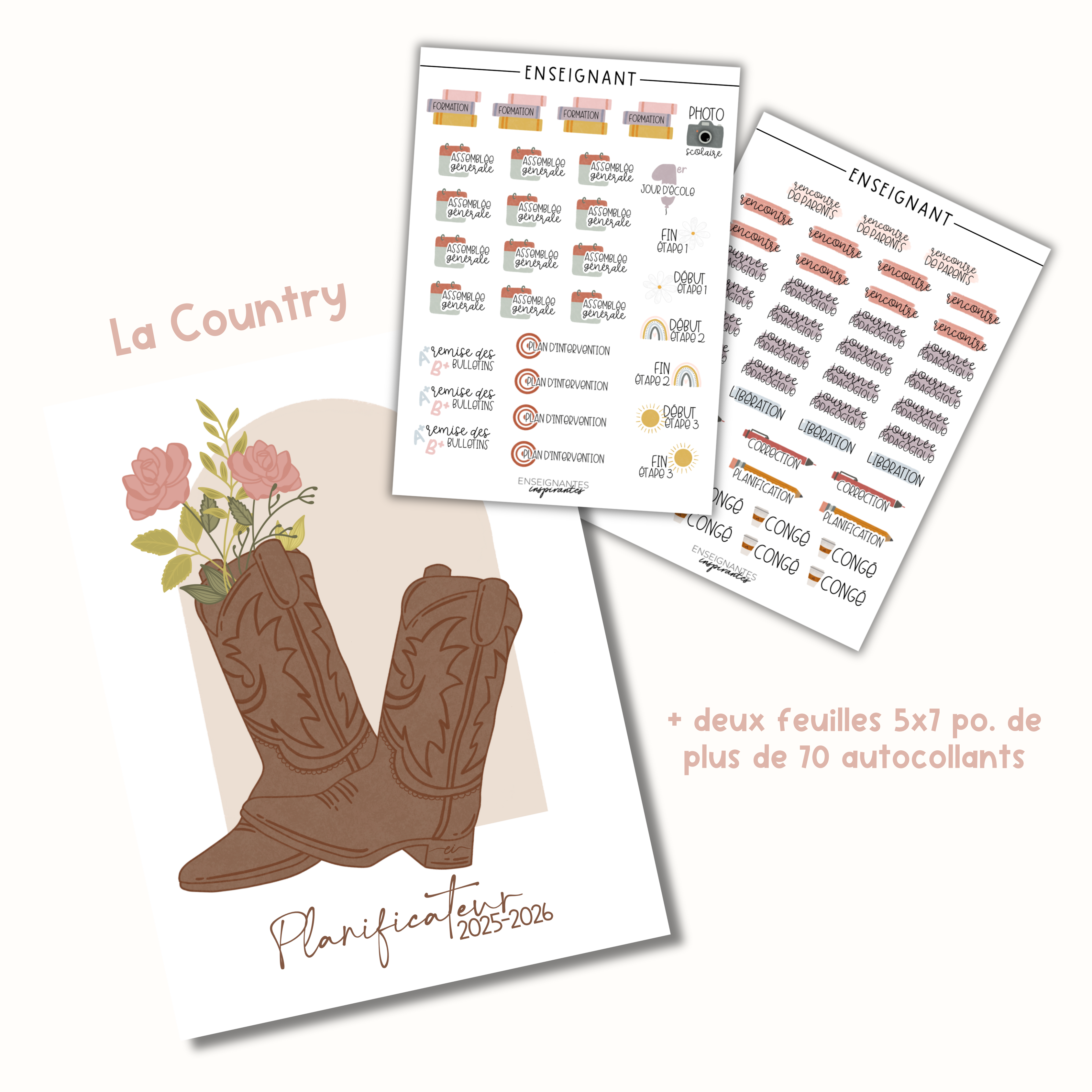 Image of Planificateurs pour enseignant (7 cases) 2025-2026