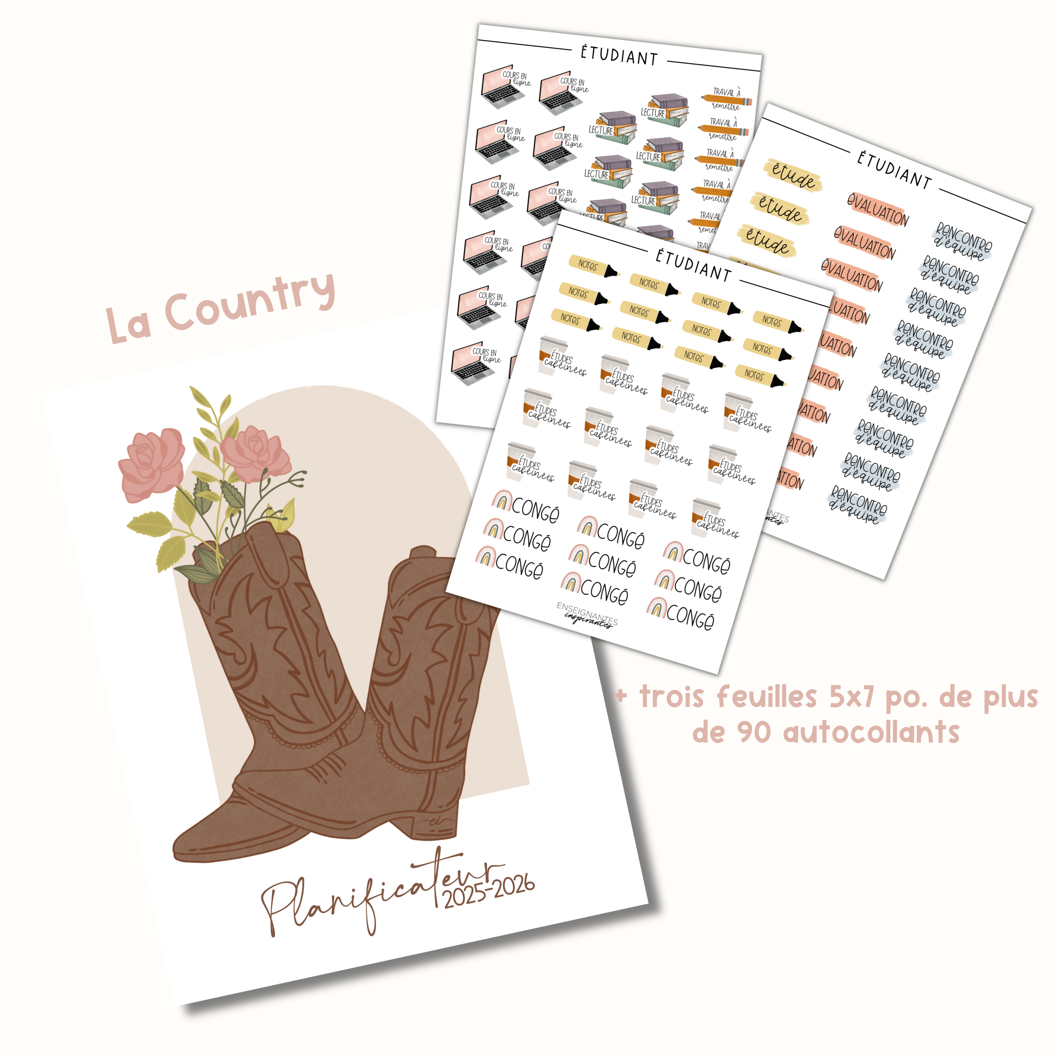 Image of Planificateurs pour enseignant (7 cases) 2025-2026