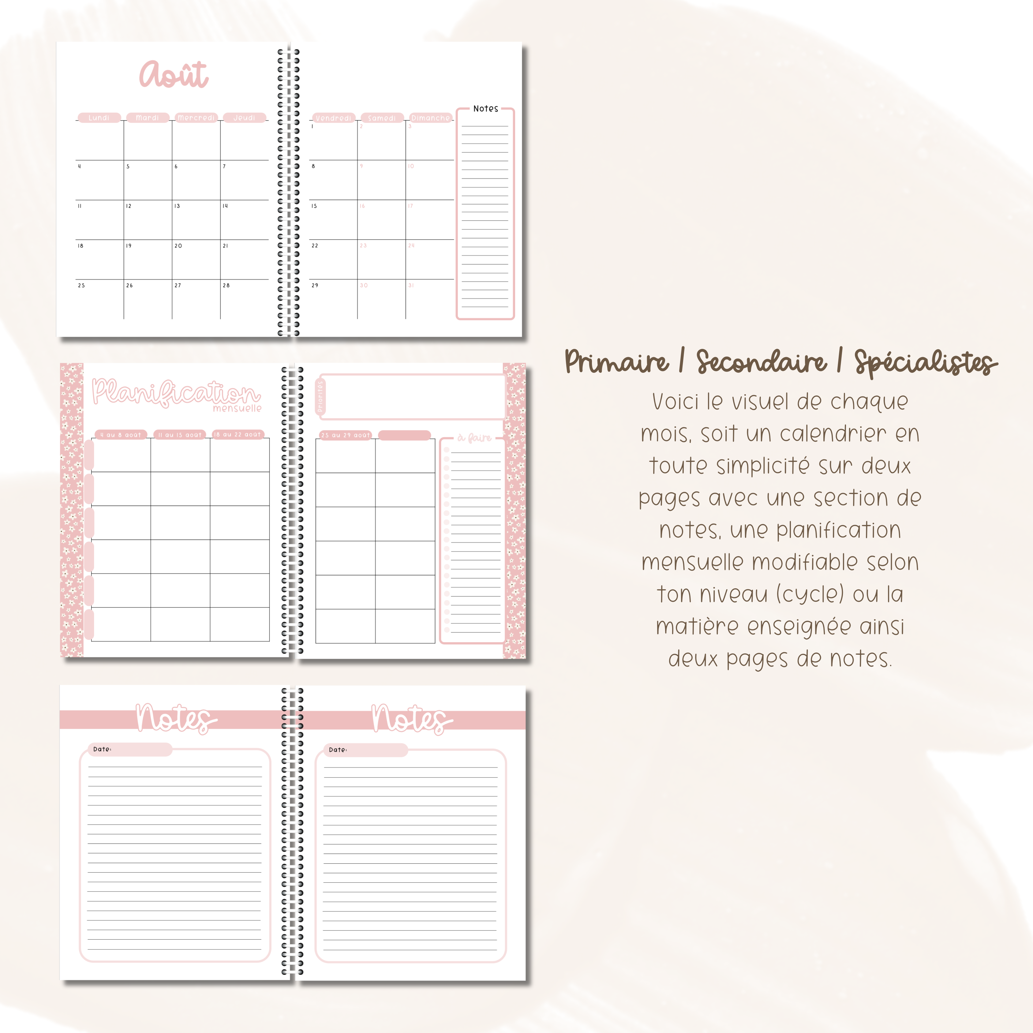 Image of Planificateurs PDF (6 périodes) 2025-2026