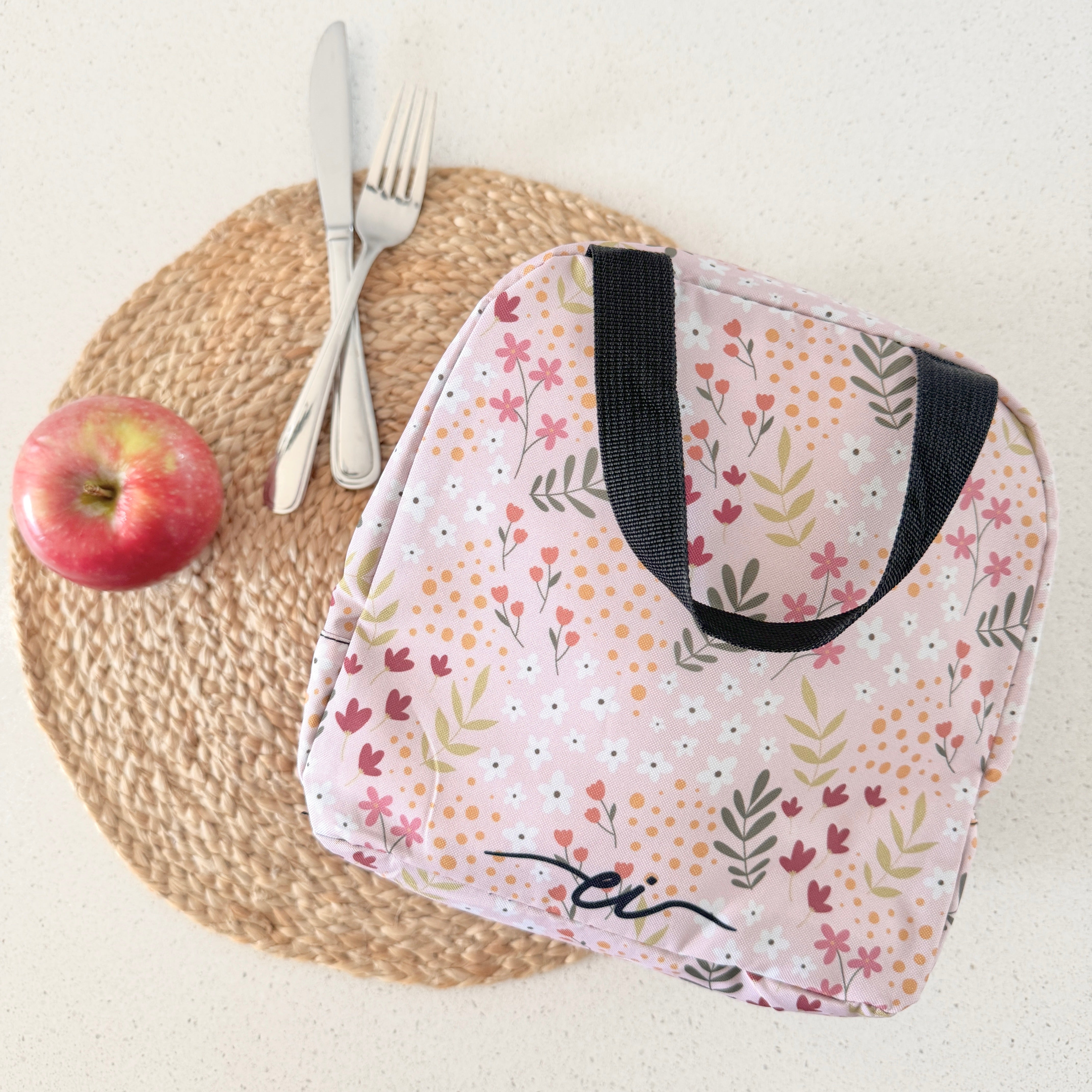 Image of Boîte à lunch (rose fleurie)