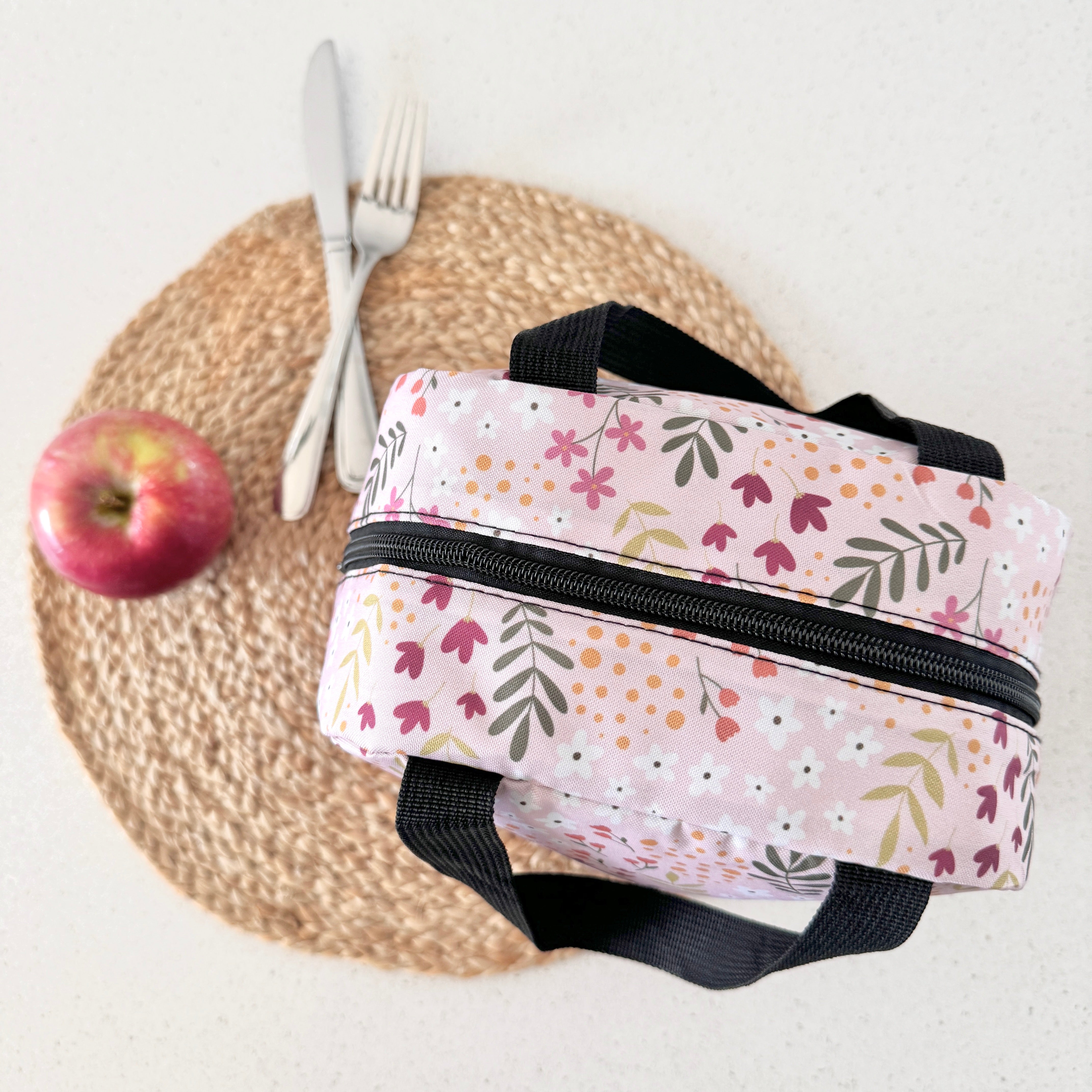 Image of Boîte à lunch (rose fleurie)