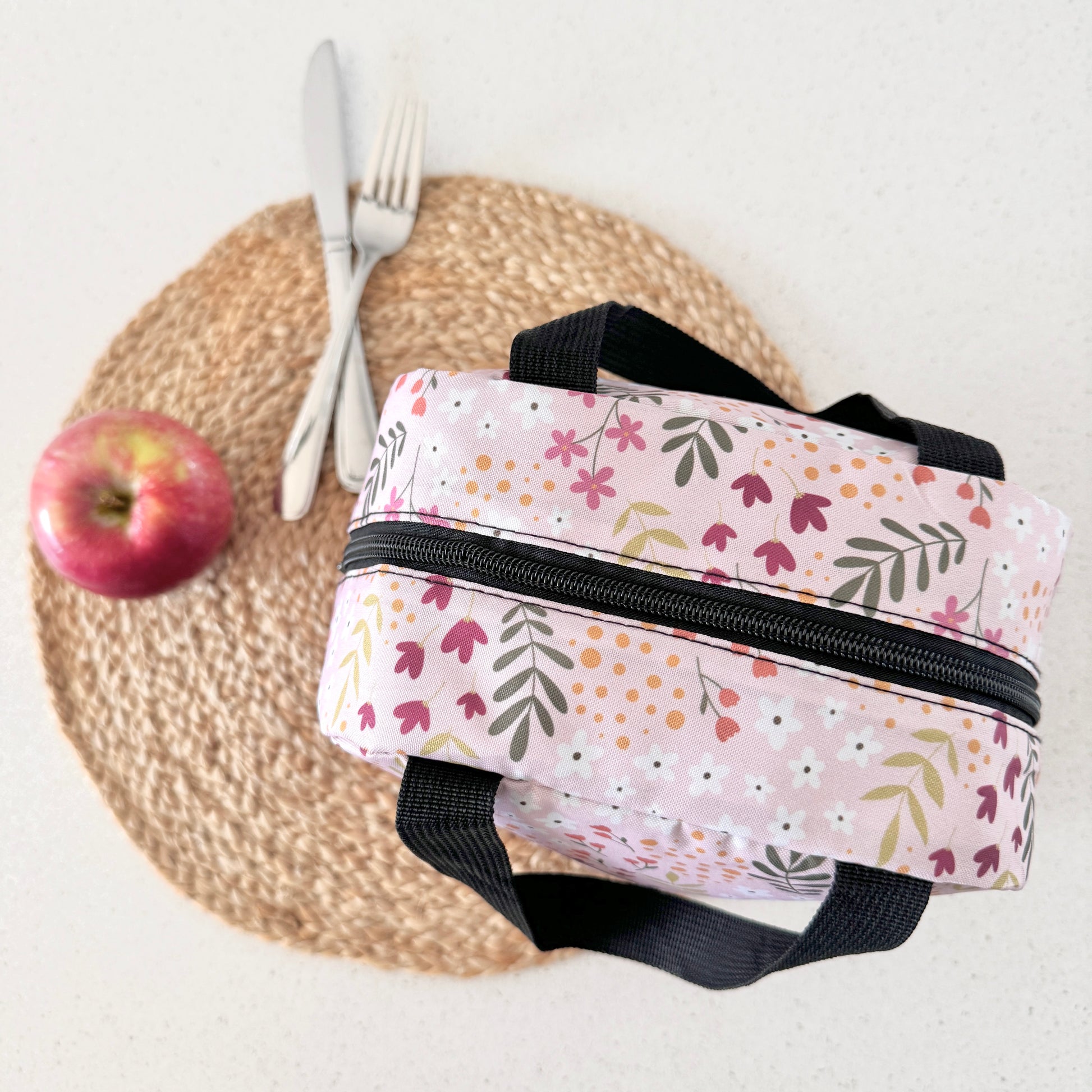 Boîte à lunch (rose fleurie)