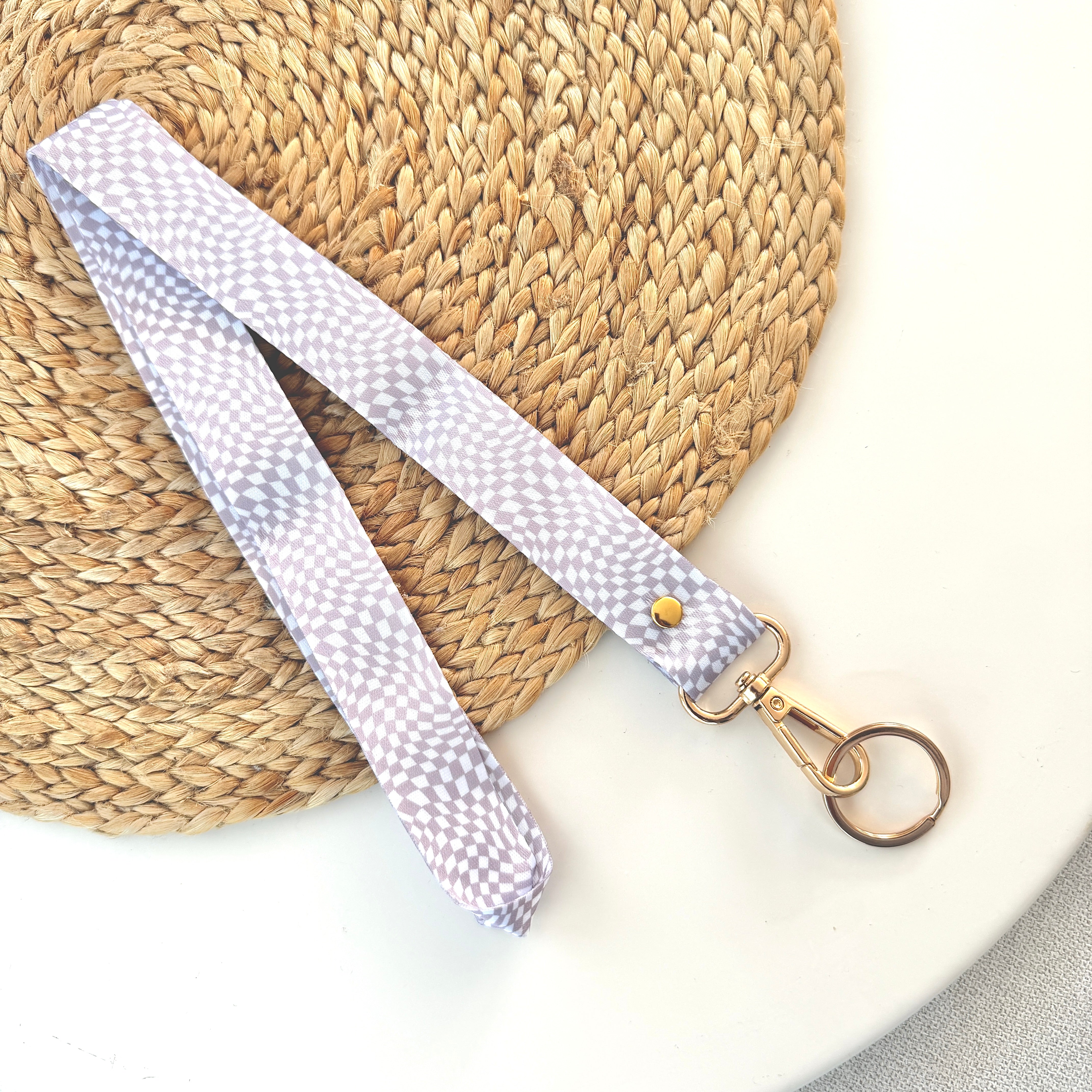 Image of Lanière courte (Damier lilas)