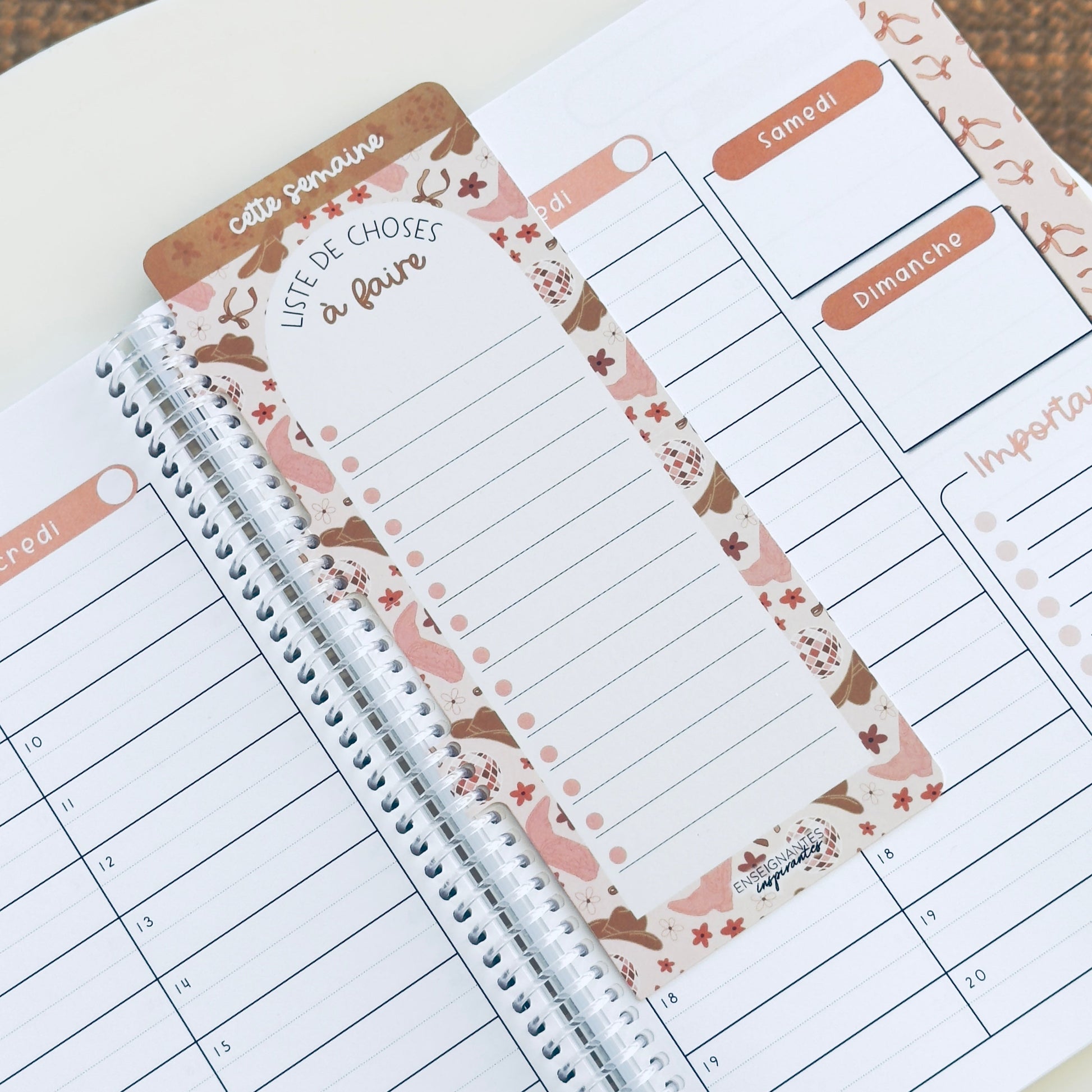 Insert à onglet effaçable pour agenda (Country)