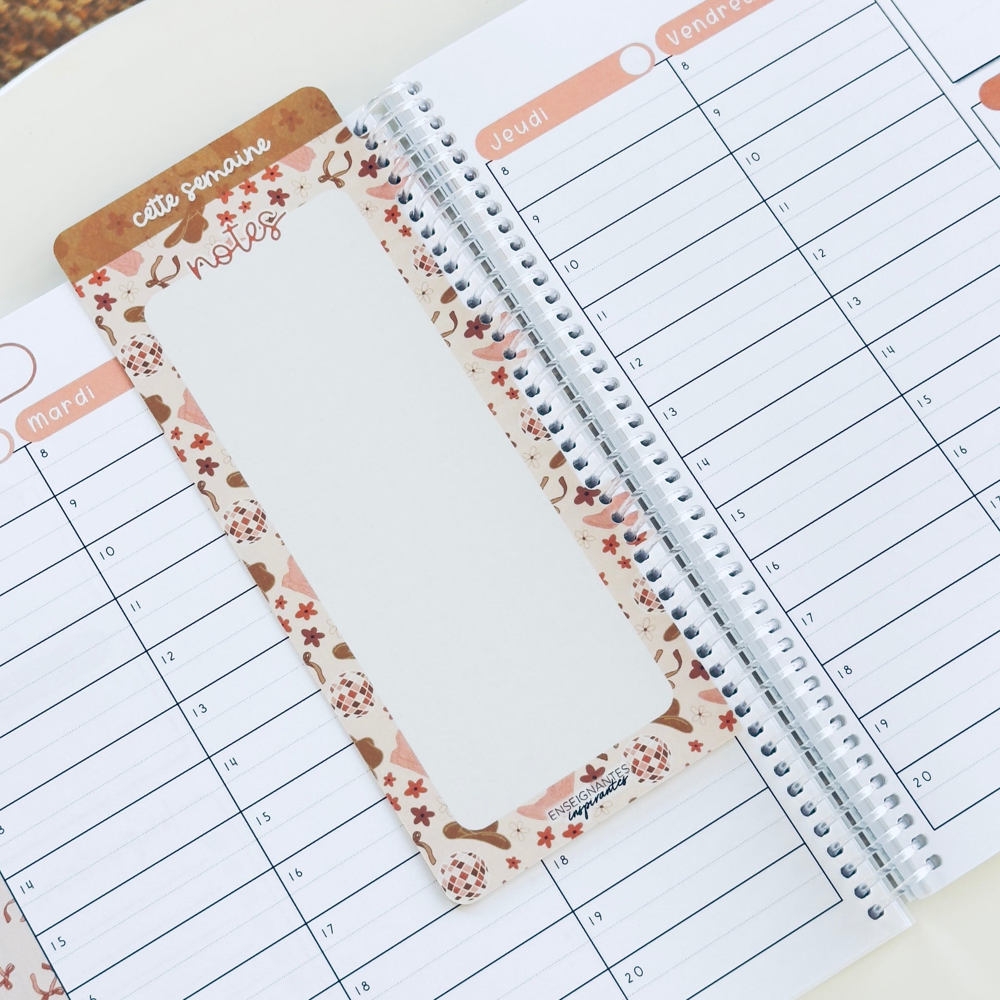 Insert à onglet effaçable pour agenda (Country)