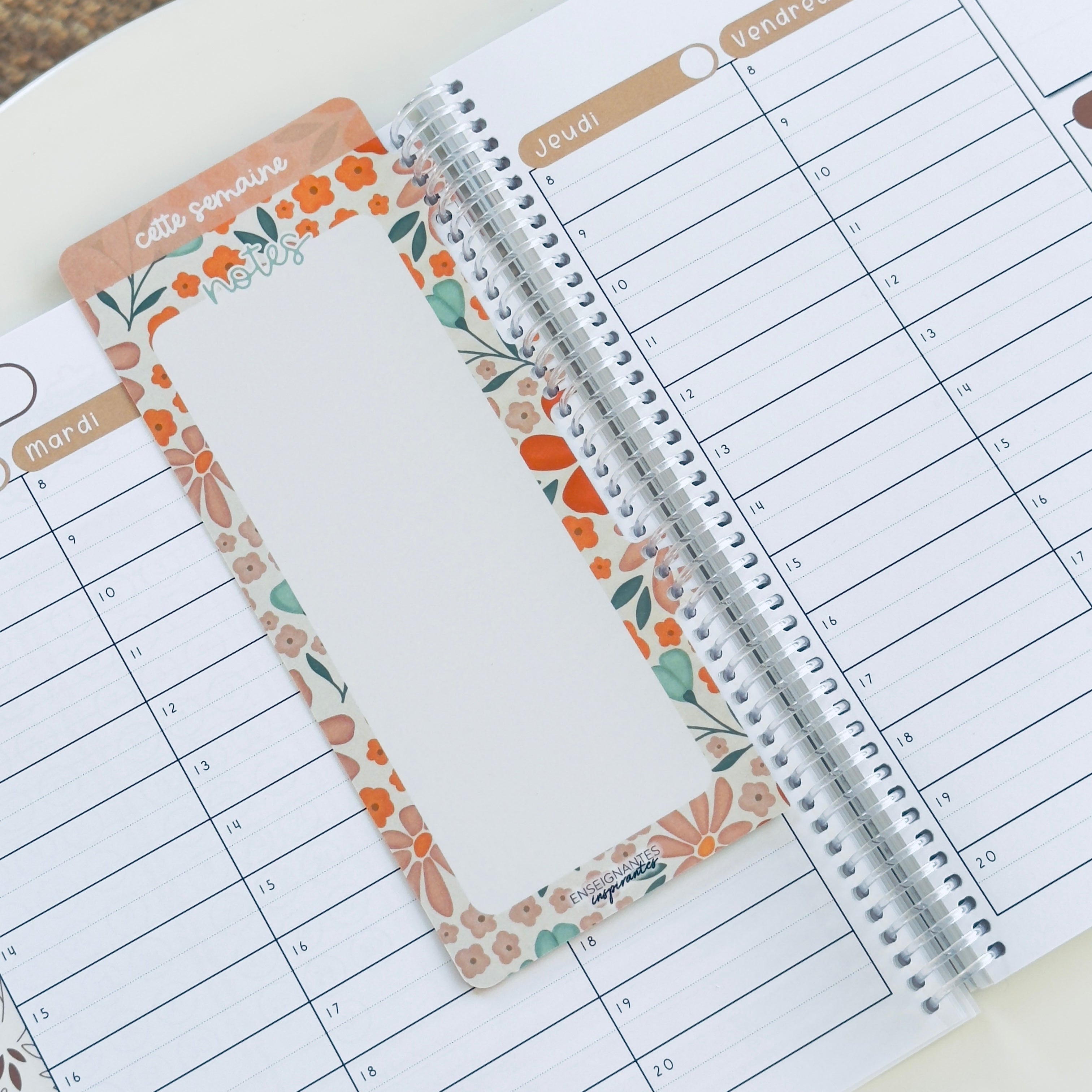 Image of Insert à onglet effaçable pour agenda (Orangé)