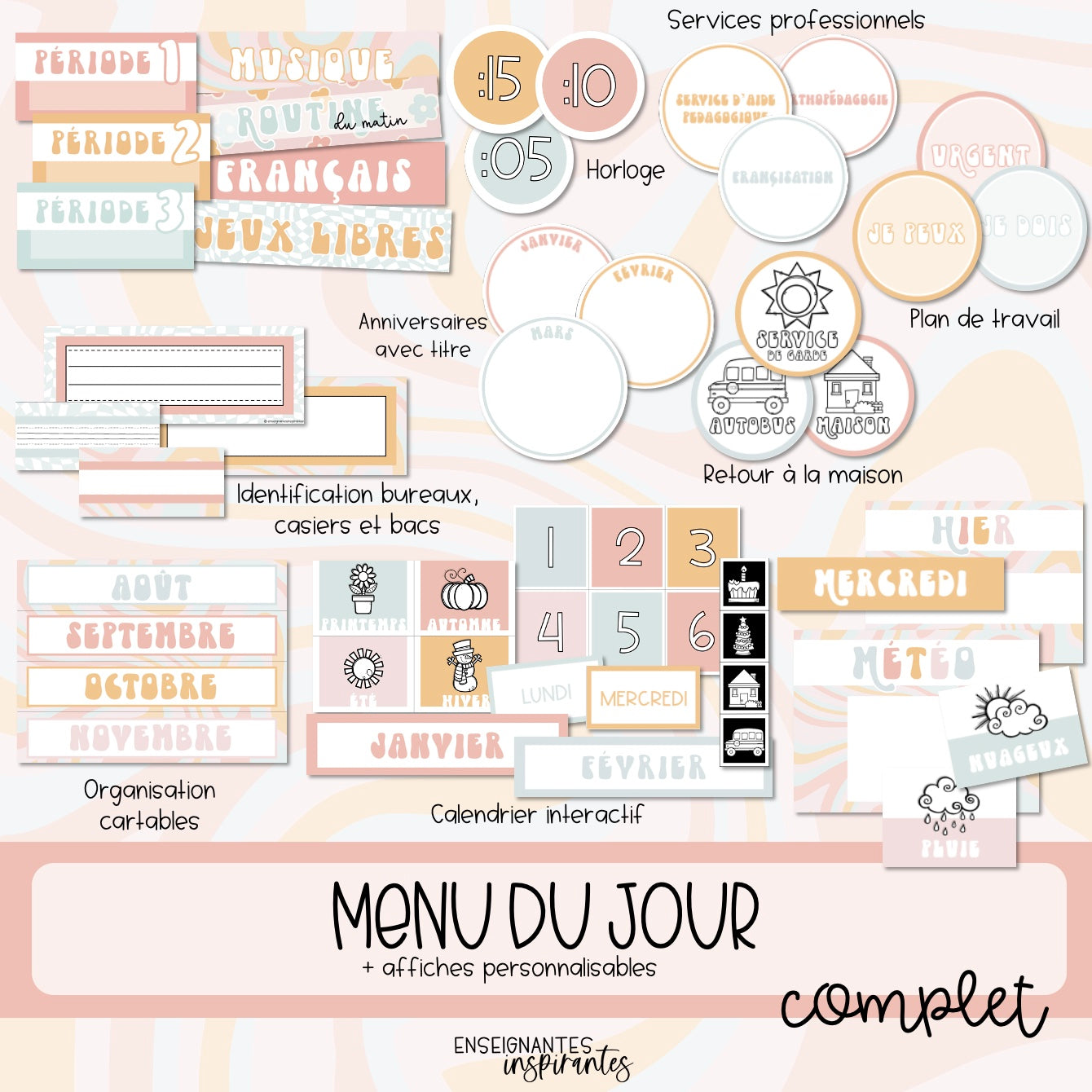 Image of Menu du jour NUMÉRIQUE complet (groovy)