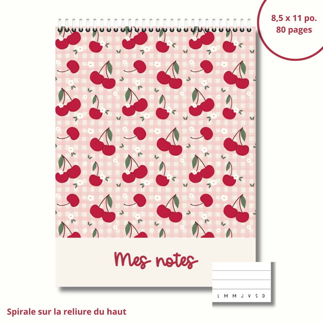 Image of Cahier de notes (Cerises)