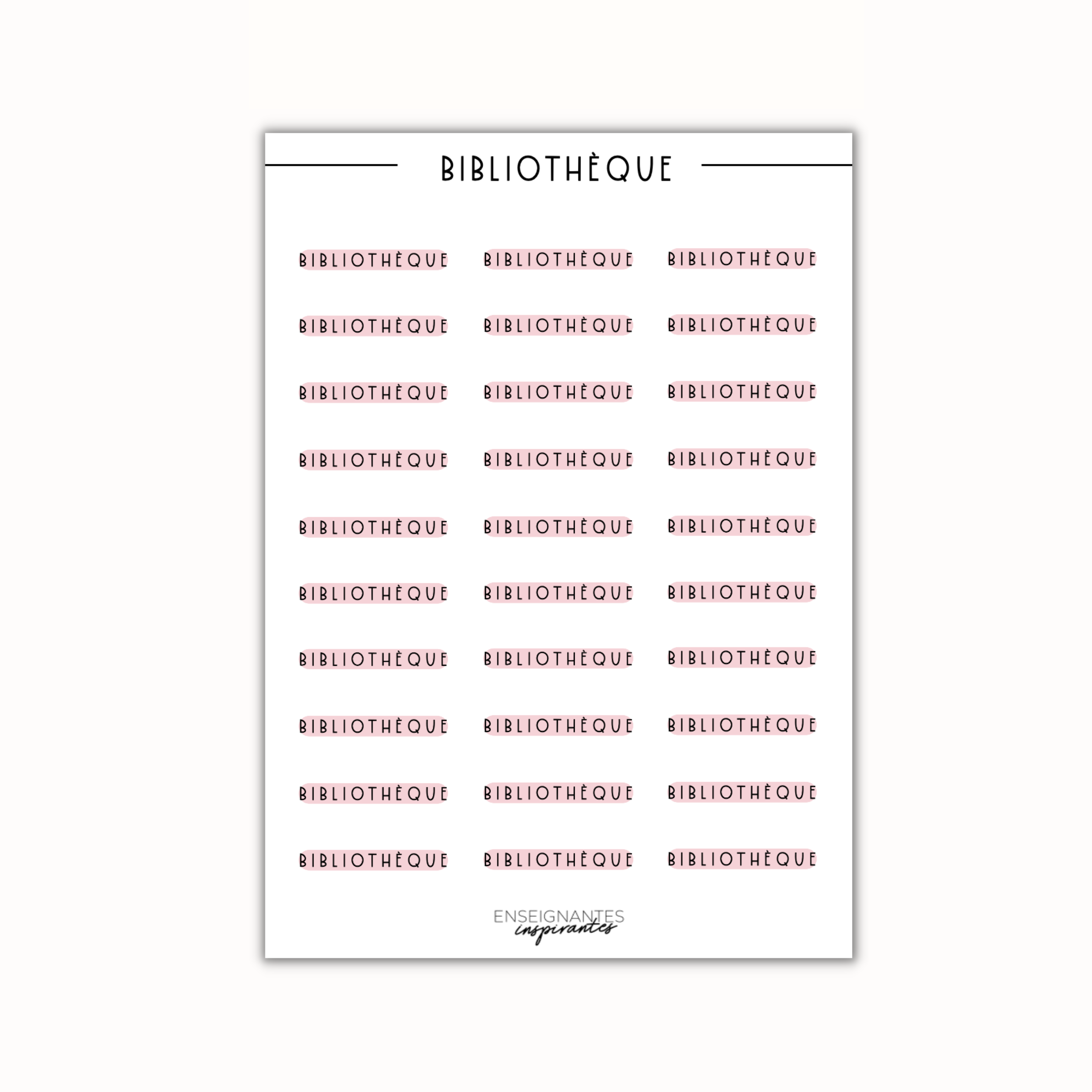 Image of Feuille autocollants (spécialistes), 5x7 po.