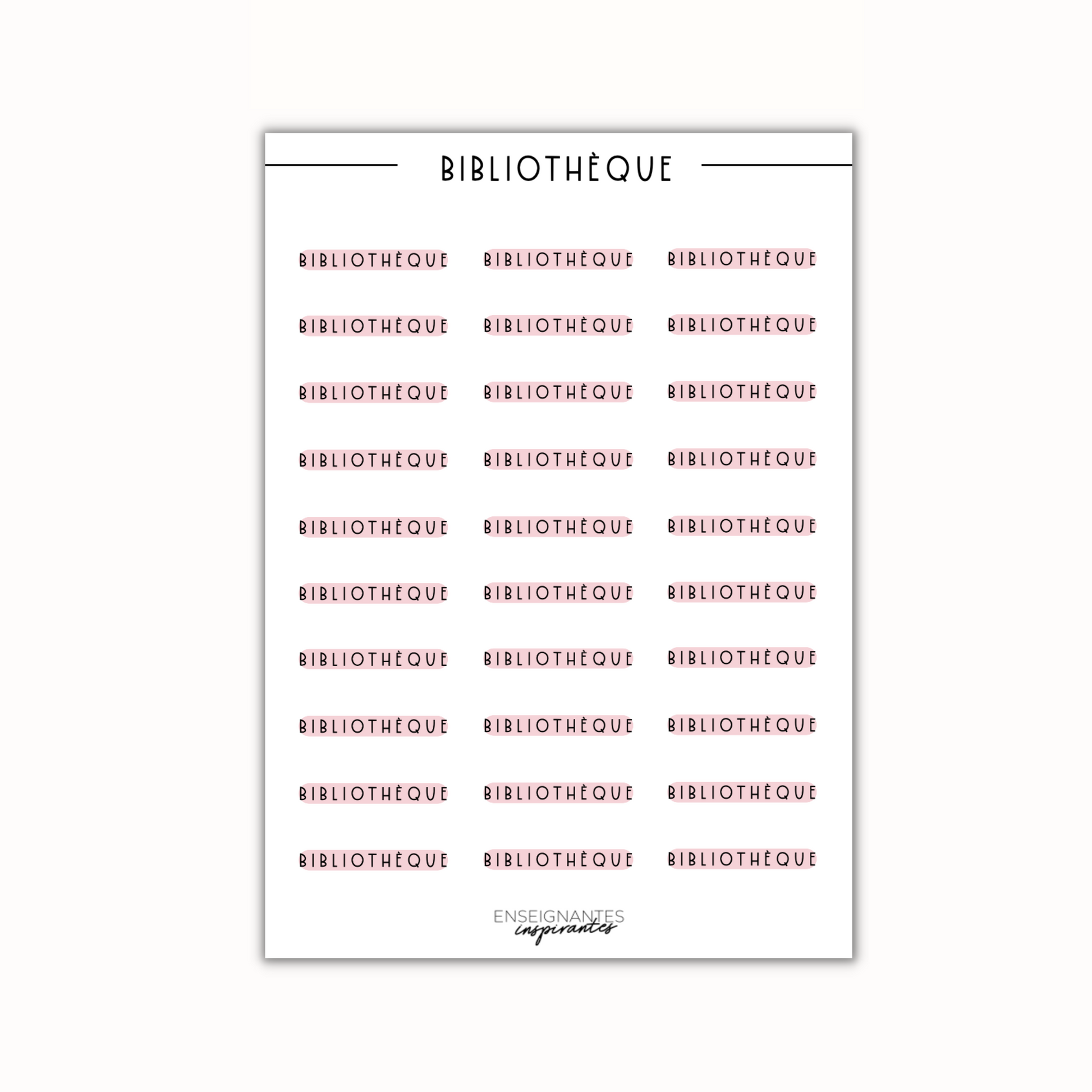 Feuille autocollants (spécialistes), 5x7 po.