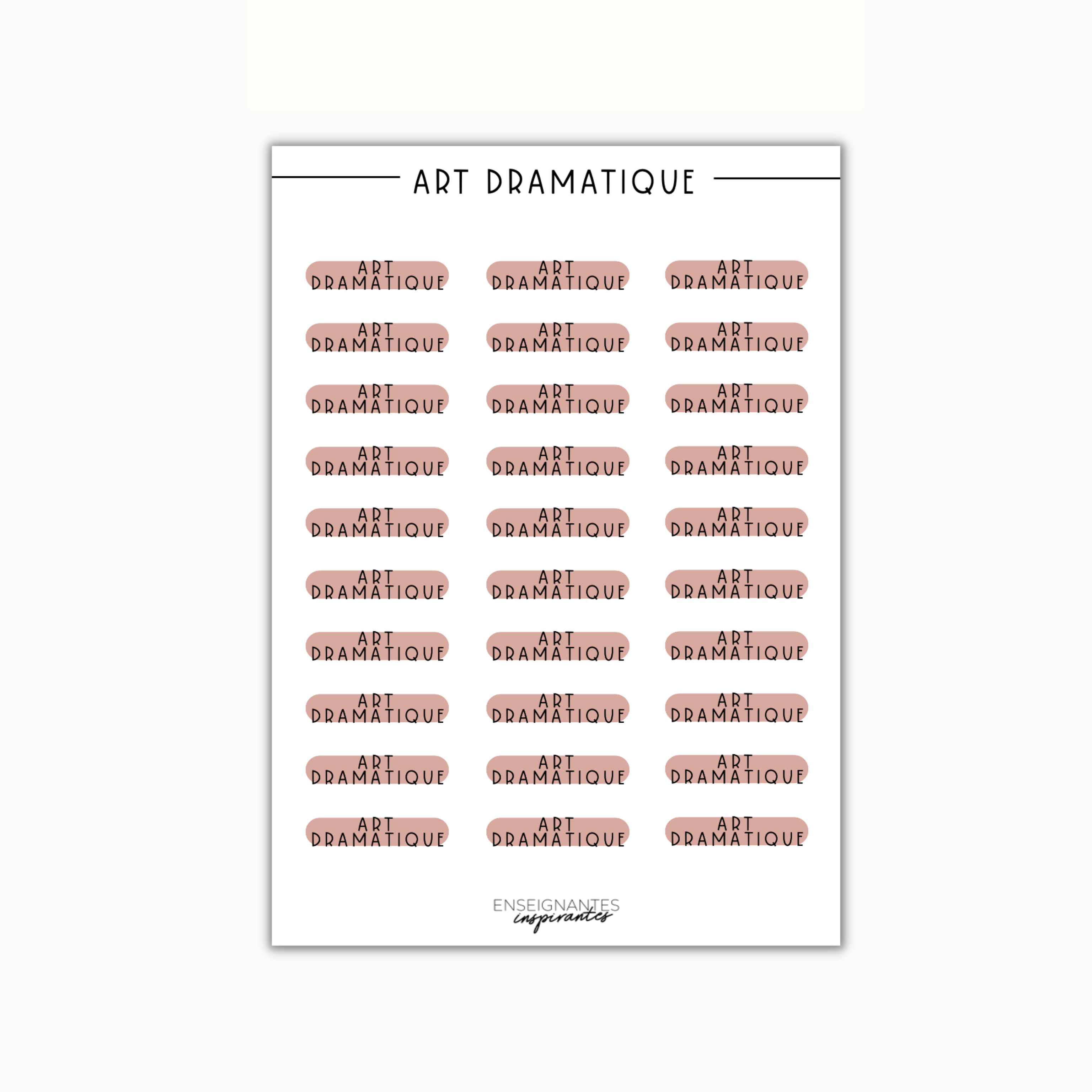 Feuille autocollants (spécialistes), 5x7 po.