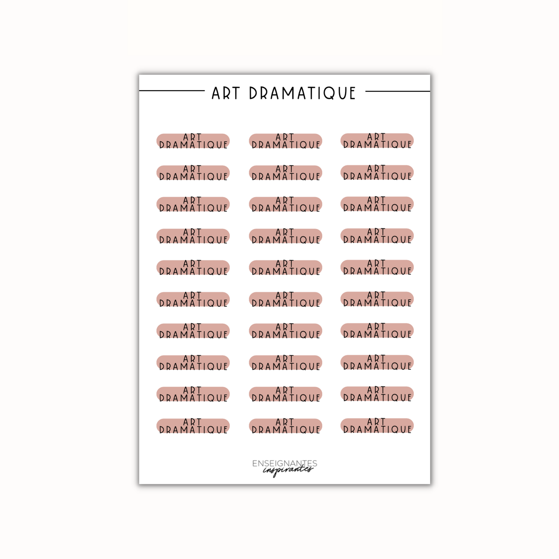 Feuille autocollants (spécialistes), 5x7 po.