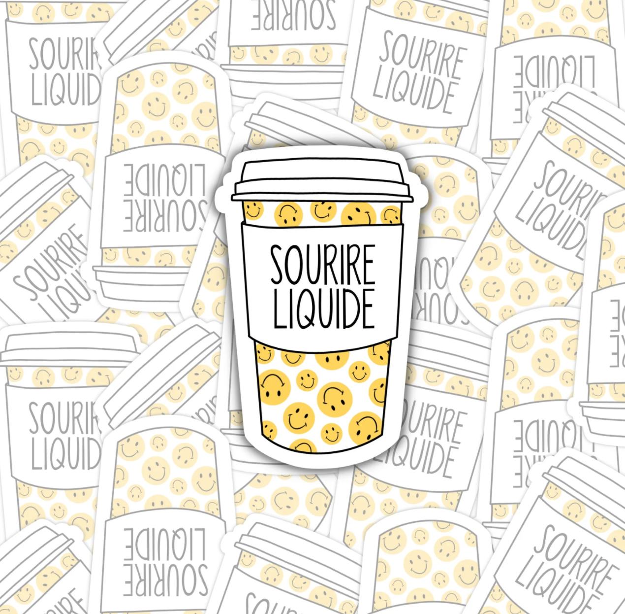 Big “liquid smile” sticker