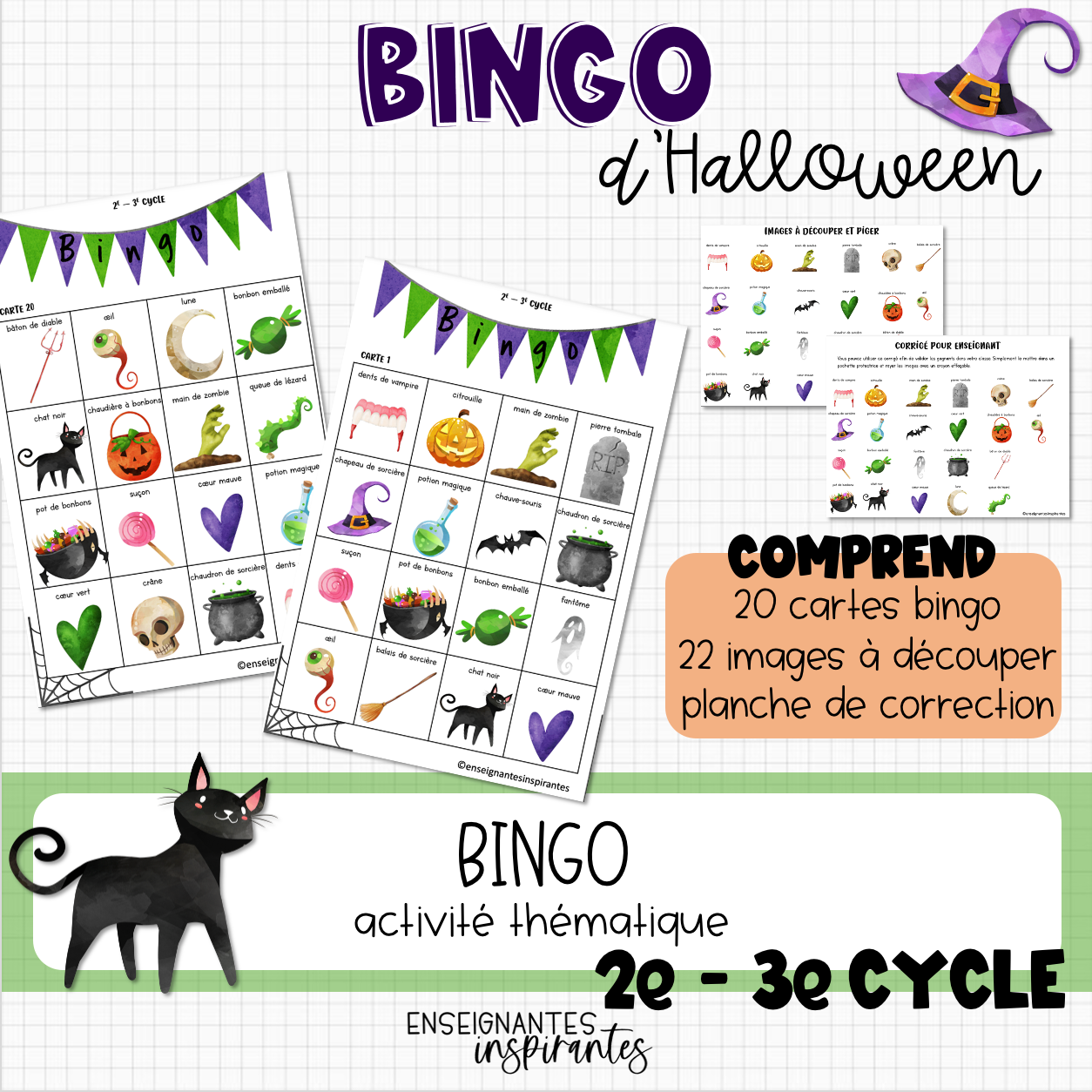 Bingo d'Halloween (2e - 3e cycle)